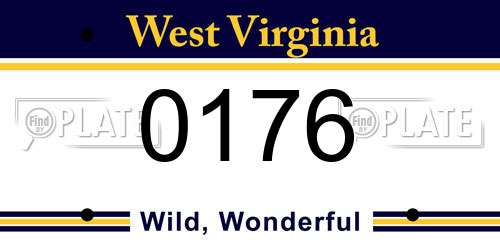 0176 West Virginia License Plate