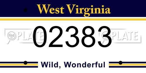 02383 West Virginia License Plate