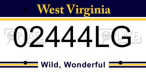 02444LG West Virginia License Plate