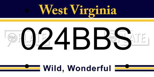 024BBS West Virginia License Plate