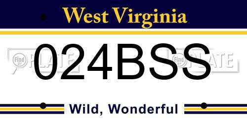 024BSS West Virginia License Plate