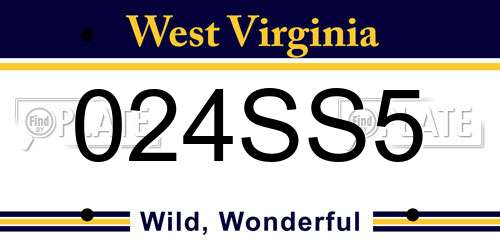 024SS5 West Virginia License Plate