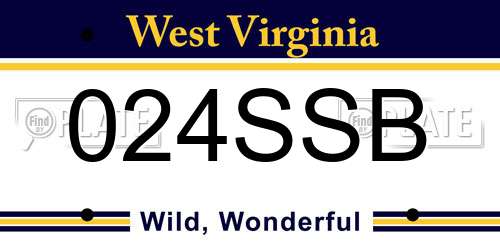 024SSB West Virginia License Plate