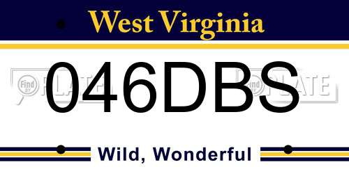 046DBS West Virginia License Plate