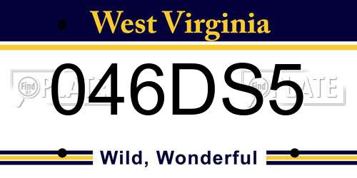 046DS5 West Virginia License Plate