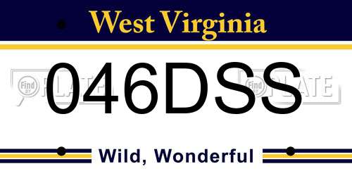 046DSS West Virginia License Plate