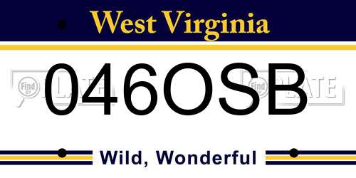 046OSB West Virginia License Plate