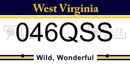 046QSS West Virginia License Plate