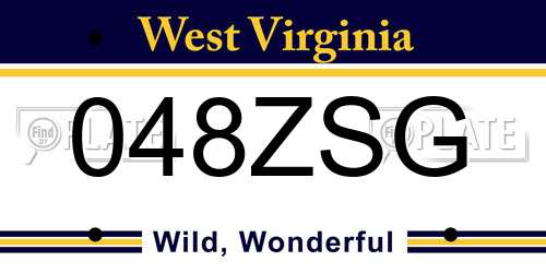 048ZSG West Virginia License Plate
