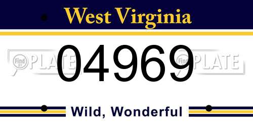 04969 West Virginia License Plate