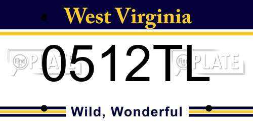 0512TL West Virginia License Plate