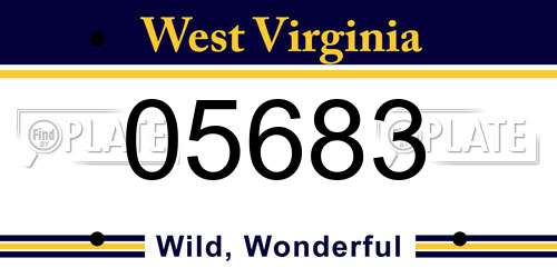 05683 West Virginia License Plate