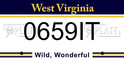 0659IT West Virginia License Plate