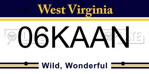 06KAAN West Virginia License Plate