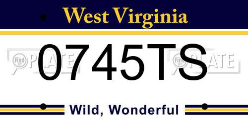 0745TS West Virginia License Plate