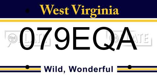 079EQA West Virginia License Plate
