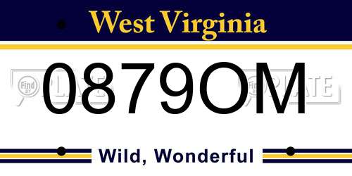 0879OM West Virginia License Plate