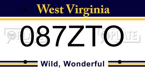 087ZTO West Virginia License Plate