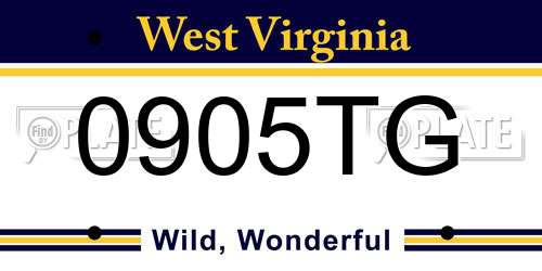 0905TG West Virginia License Plate