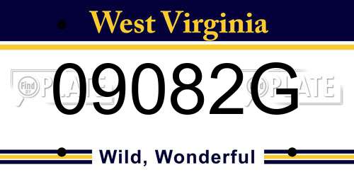 09082G West Virginia License Plate