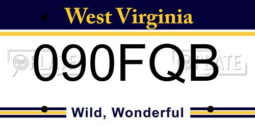 090FQB West Virginia License Plate