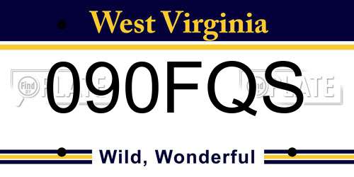 090FQS West Virginia License Plate