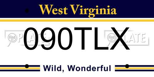 090TLX West Virginia License Plate