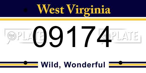 09174 West Virginia License Plate