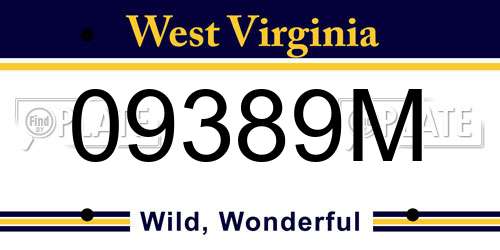 09389M West Virginia License Plate