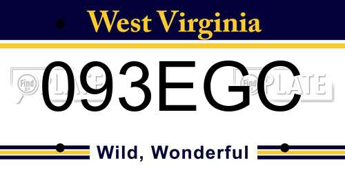 093EGC West Virginia License Plate