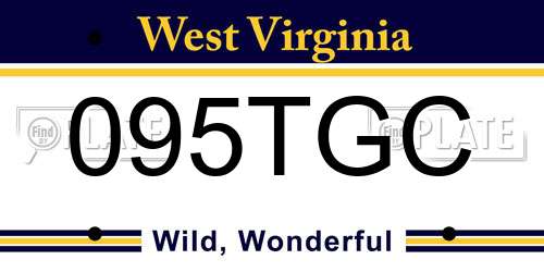 095TGC West Virginia License Plate