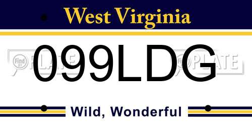 099LDG West Virginia License Plate