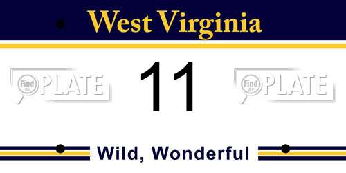 11 West Virginia License Plate