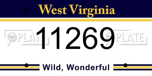 11269 West Virginia License Plate
