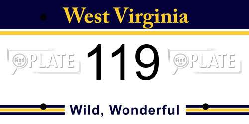 119 West Virginia License Plate