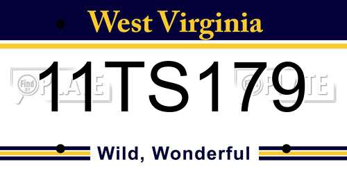 11TS179 West Virginia License Plate