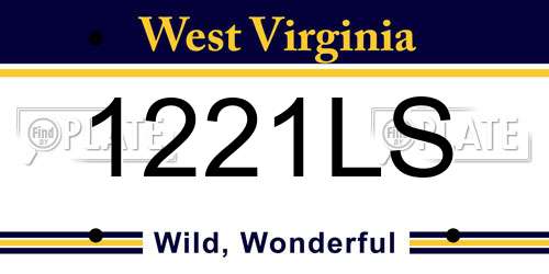 1221LS West Virginia License Plate