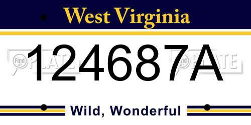 124687A West Virginia License Plate
