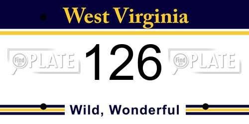 126 West Virginia License Plate