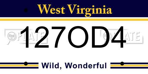 127OD4 West Virginia License Plate