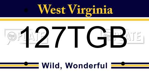 127TGB West Virginia License Plate