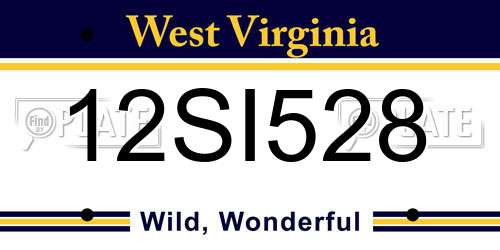 12SI528 West Virginia License Plate