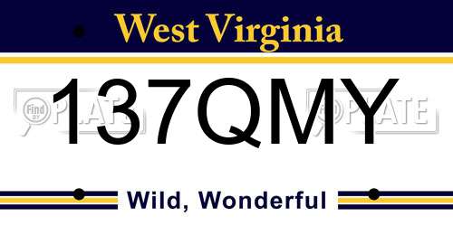 137QMY West Virginia License Plate