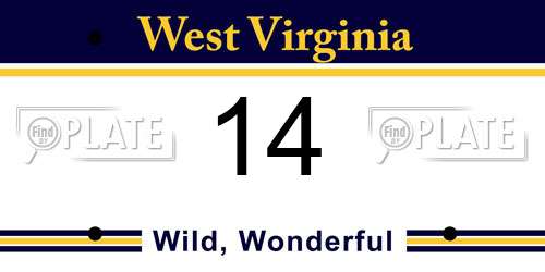 14 West Virginia License Plate