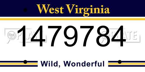 1479784 West Virginia License Plate
