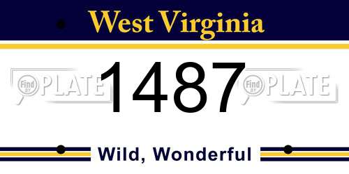 1487 West Virginia License Plate