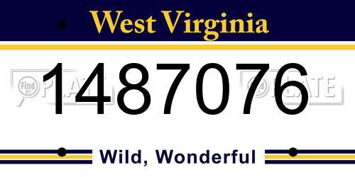 1487076 West Virginia License Plate