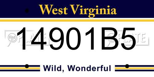 14901B5 West Virginia License Plate