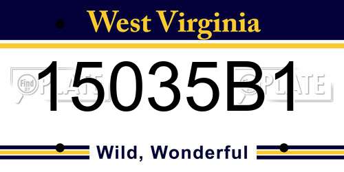 15035B1 West Virginia License Plate