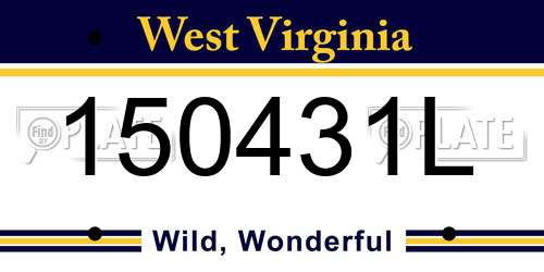 150431L West Virginia License Plate